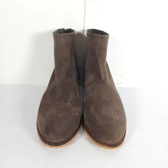 Steve Madden Women's 8,5M Legally Brown Suede Back Zip Ankle Booties Boots - Picture 4 of 12